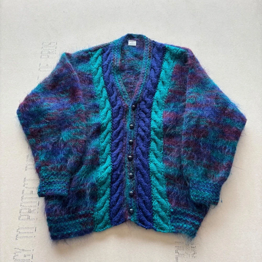 Vintage 90s New Zealand Handknits Cardigan Sweater